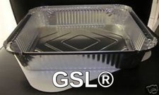15 x ALUMINIUM FOIL FOOD STORAGE GRADE CONTAINERS TRAYS + LIDS - 9" x 9" x 1.5"