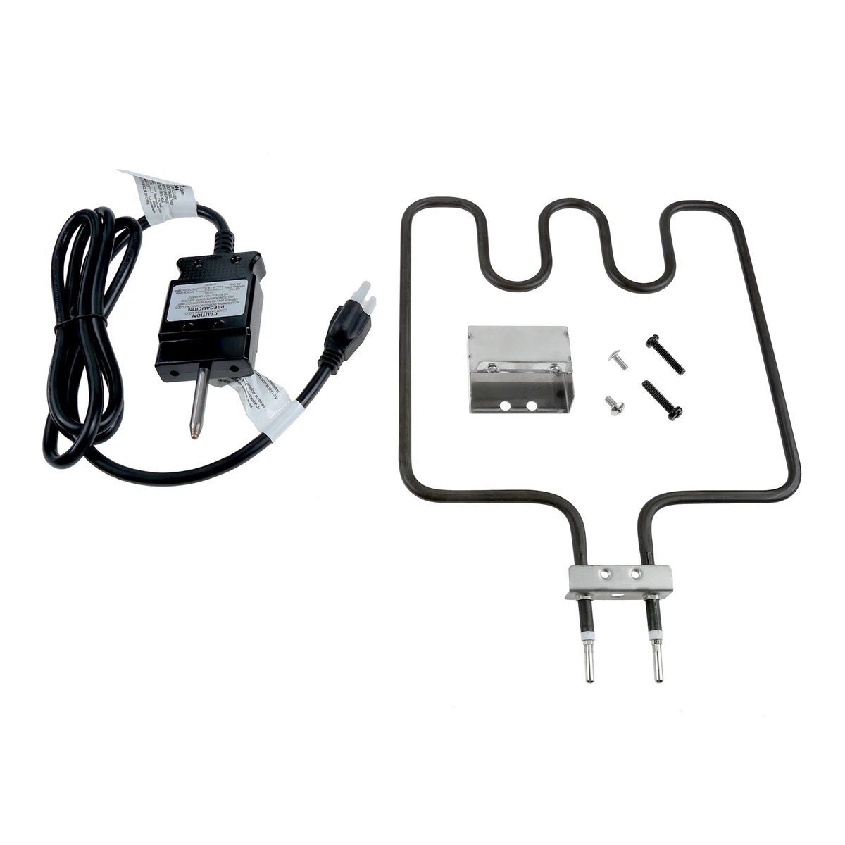Electric smoker heating top element with thermostat