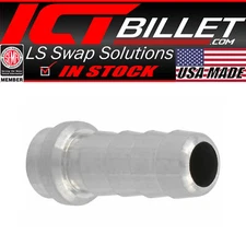 ICT Billet 5/16" Aluminum Weld Barb - Weldable Fitting Nipple .3125" Hose