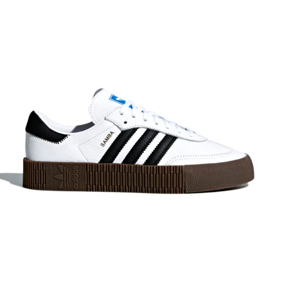 ordlyd Optøjer Byen Adidas Sambarose White Black Gum Sneakers AQ1134 Size 4-12 | eBay