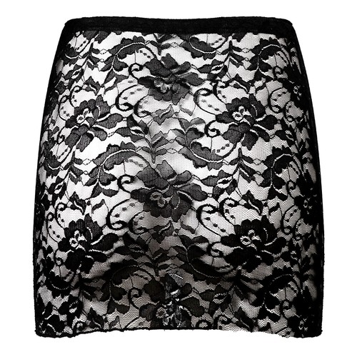 Women Floral Lace Ruffle Skirt Casual Elastic Waist Midi Skirts A-line Skirts - Bild 21 von 22