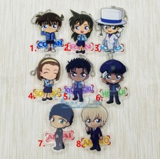 Anime Detective Conan Acrylic Keychain Key Ring Race Straps Cosplay AA