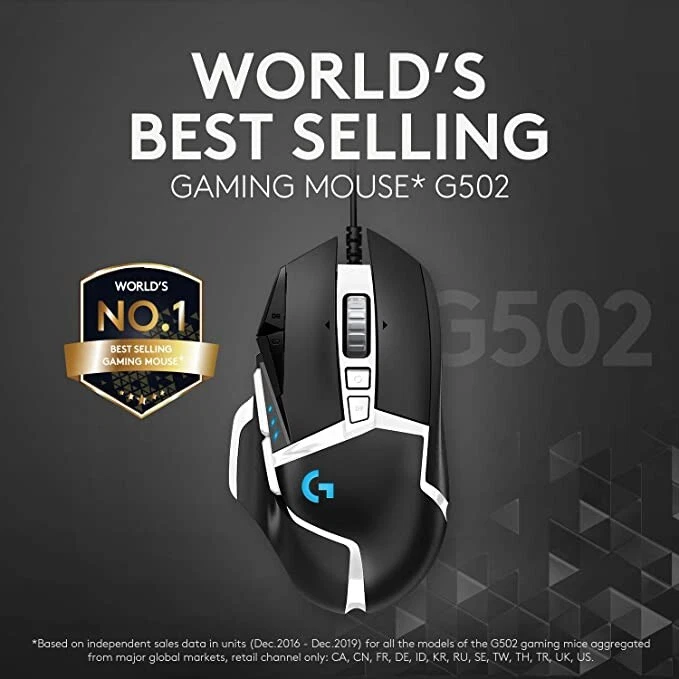 Logitech G502 Wireless Gaming Mouse with RGB Lighting