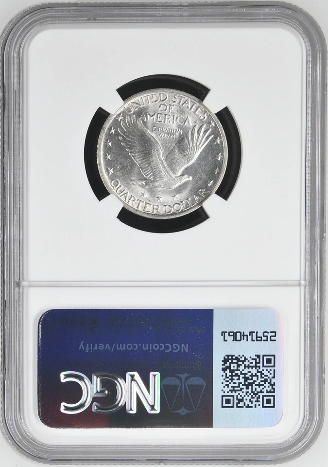 1919 STANDING LIBERTY QUARTER ~ NGC MS62 BRIGHT FLASHY GEM SLIDER! - Image 3 of 4