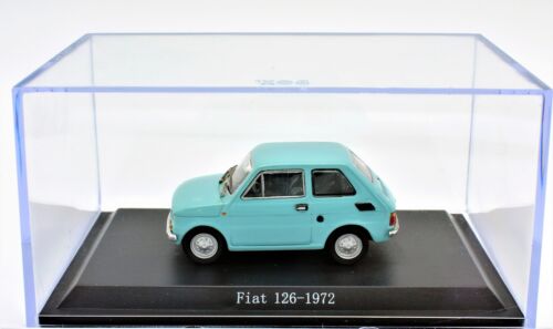 Coche Escala 1:43 FIAT 126 Celeste Colección Miniaturas Norev Época Car - Imagen 4 de 4
