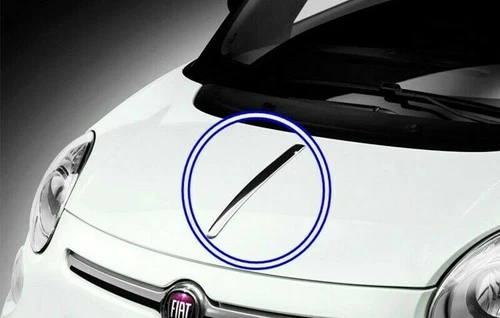 Chrome Bonnet Ventilation Hood Trim Stainless Steel To Fit Fiat 500/500C/500X - Picture 4 of 4