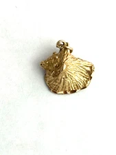 14k Yellow Gold Sea Shell Charm