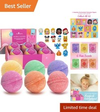 Fruity Scent Princess Bath Bombs for Girls 6 Pack with Surprises