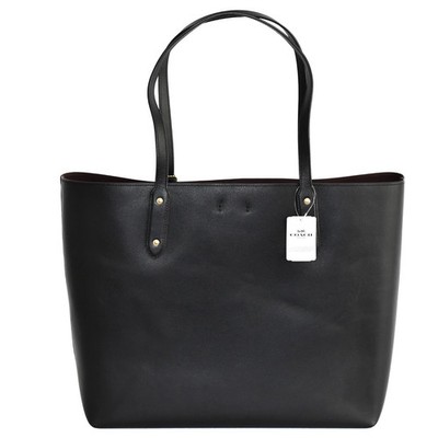 COACH Refined Calf Leather Large Central Tote 39 Bag GD/Black 76730 - Brand New
