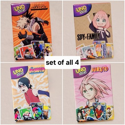 Mcdonalds CANADA ONLY Uno X Anime Cards  Happy Meal Toy FULL SET Of All Flip