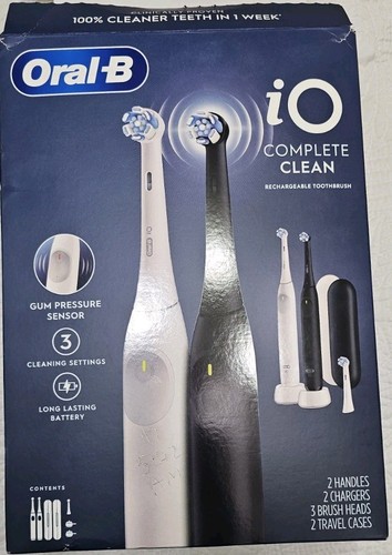 Oral-B iO Cepillo de Dientes Eléctrico Complete Clean Recargable, Nuevo Blanco 3 Juego Limpio - Imagen 5 de 6