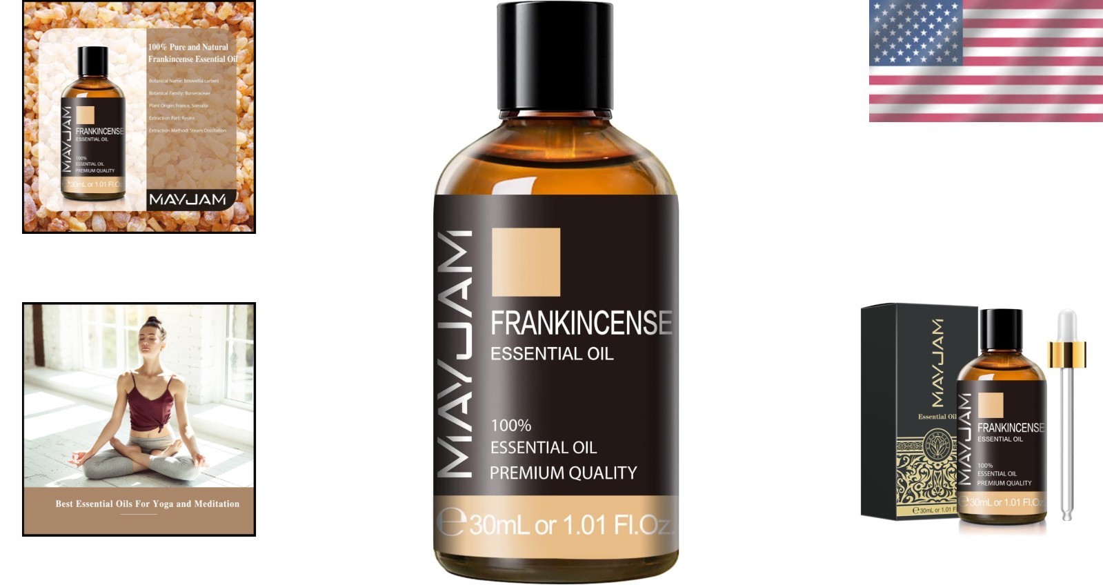 Pure Frankincense Essential Oil 30ML for Aromatherapy, Massage & Skin Care thumbnail 2