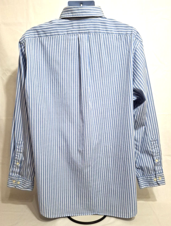 Vintage 1990s Ralph Lauren Stripe Shirt Mens Button Down Long Sleeve Shirt XL - Image 2 of 4