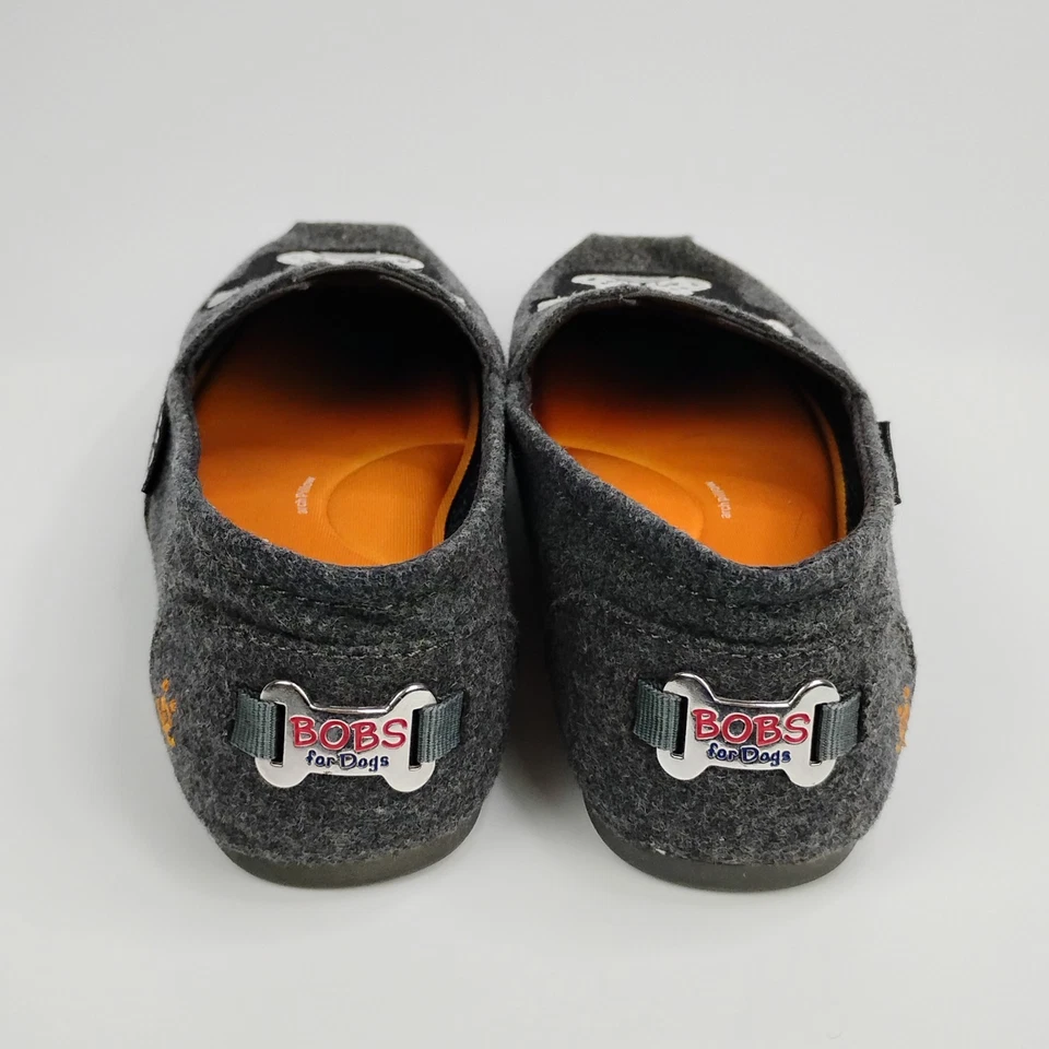 Sapato Plano Bobs from Skechers Feminino Bulldog Francês Cinza 6.5 Espuma de Memória - Imagem 4 de 4