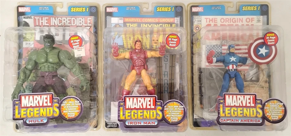 Marvel Legends Series I - III Lot of (11) Marvel Action Figures ToyBiz New MOC - image 2 of 4