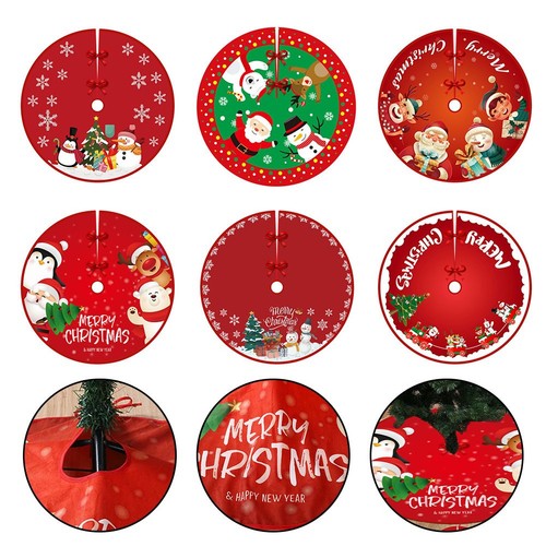 Cute and Charming Cartoon Print Holiday Decor Christmas Tree Skirt 90cm - Picture 2 of 22