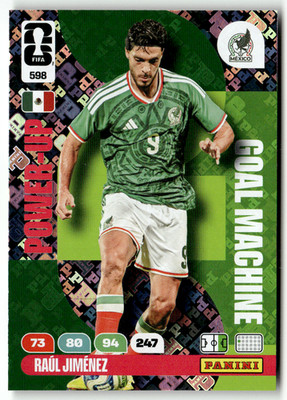 Panini FIFA World Cup Adrenalyn 2026 598 Raul Jimenez Goal Machine Power-Up