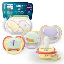 Philips Avent Ultra Air Day Night Pacifiers, Orthodontic Design, for Babies 0-