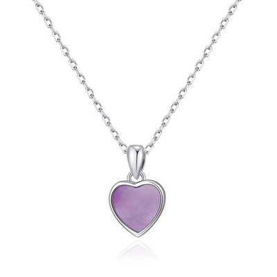 Amethyst Edelstein Herz Halskette