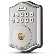 Keyless Entry Door Lock with Code, Voice Guidance Electronic Keypad Deadbolt Sma