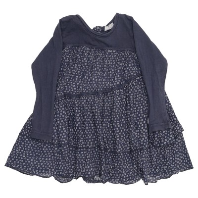 Newbie by KappAhl, Kleid, Größe: 80, Blau/Weiß, Bio-Baumwolle, Medaillon #OVc
