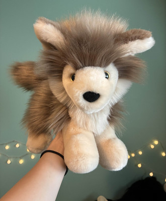 RESERVED | Luna Husky Toys Handmade Plush | Brown/Timber Wolf Pup Plush | USED 