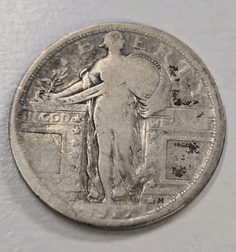 1917-D Type 1 Standing Liberty Quarter Fine