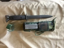 Imperial M7S Survival Knife In Very Good Condition Camo Sheath & Fire Starter