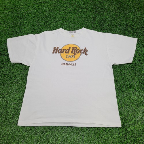 Vintage 80s Hard-Rock Cafe Nashville Shirt XL 23x26 Crop USA