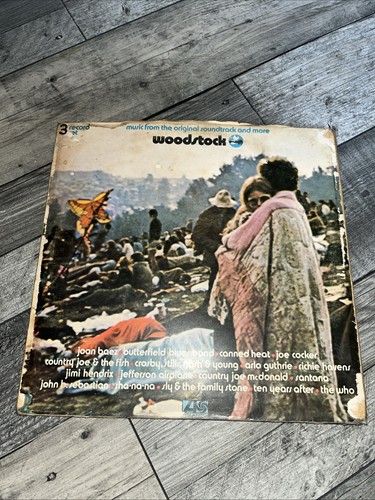 Various - Woodstock (OST) - 12” Vinyl Record LP - 1970 Atlantic UK Plum Tri-Fold