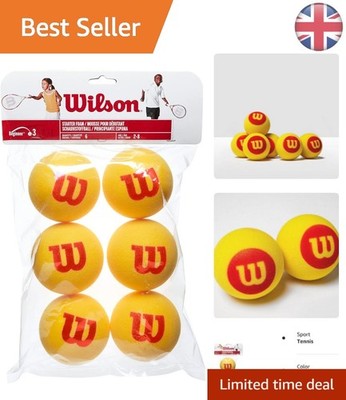 Tennis lernen mit Wilsons Soft Foam Bällen - Ideal für Anfänger, gelb/rot