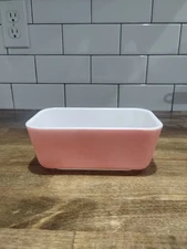 Vintage Pyrex Refrigerator Dish Flamingo Pink 0502 Container Only No Lid