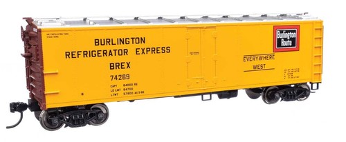 Walthers Mainline 910-41406 HO 40' acero refrigerador Burlington Express | Zustand: New