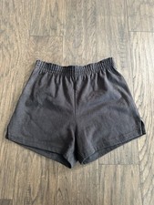 Soffe Black Low Rise Shorts Youth Girls Size XL Fold Over Cheer Athletic Dance