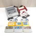 Nintendo Famicom & Super Famicom Console bundle with 6 games Japanese NES SNES