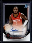 2025-26 Bowman Cam Whitmore Chrome Auto Autograph #BCA-CW Rockets