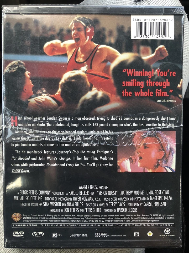 Vision Quest (DVD,1998,from1985) Brand New In FS,Rare OOP,Snapcase,Same Day Ship - Image 2 of 3
