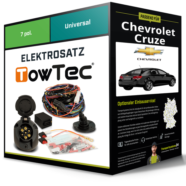 Elektrosatz 7-Pol Universell FüR Chevrolet Cruze 05.2009-Jetzt Neu-image
