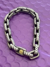 ❤️ David Yurman Men's Solid Sterling Silver Cable Empire Bracelet 8.5” (2115)