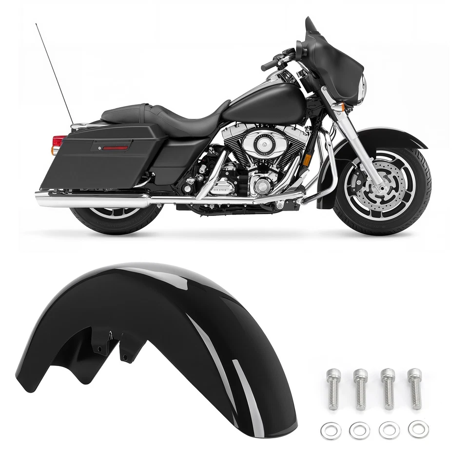 Vivid Black Front Fender For Harley Davidson Road King Street Glide 1989-2013 US Foto 2 de 4