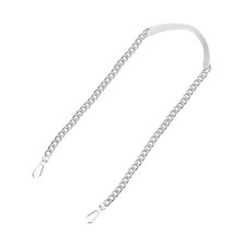 47" Iron Flat Chain Strap Purse Shoulder DIY Replacement-White Silver