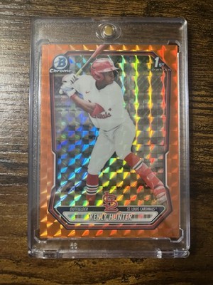 2026 Bowman Kenly Hunter Chrome Orange Geometric Refractor 1st #/25 Cardinals