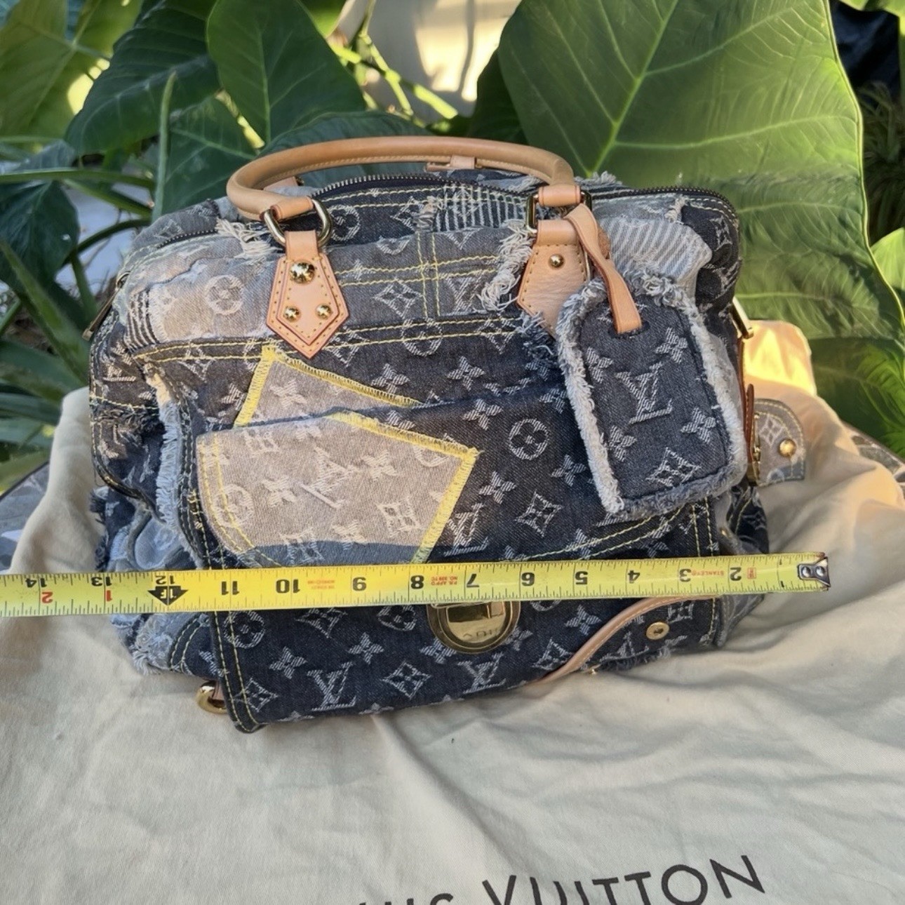 Louis Vuitton Monogram Denim Patchwork Bowly bag … - image 6