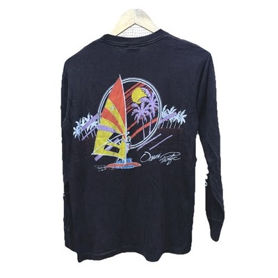 Ocean Pacific Vintage 80s Surf Skate Windsurf Graphic Long Sleeve Tee Medium