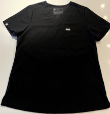WOMENS FIGS SCRUB TOP  BLACK  MEDIUM  EXCELLENT CONDITION
