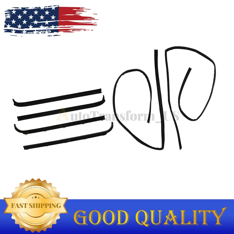 Window Sweep&Run Channel Weatherstrip Seals Kit Fit 1980-86 Bronco F100 F150 250 Foto 3 de 4