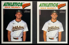 2026 Topps Heritage #105 Max Muncy Chrome + Base - 2 Card Lot Oakland Athletics