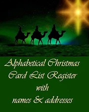 ALPHABETICAL CHRISTMAS CARD LIST REGISTER WITH NAMES & By Anthea Peries **NEW**