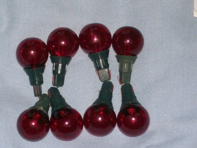 PREMIER 8 x HOMEBASE H601 RED Berry Christmas Lights 2.5V 0.33W Cherry spare bulb lamps