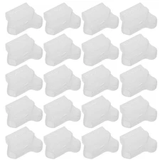 20 Pcs Toothbrush Protector Cover for Silicone Caps Travel Denture Container